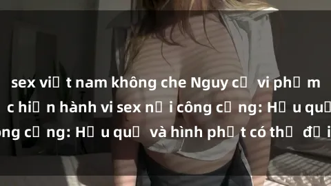 sex việt nam không che Nguy cơ vi phạm pháp luật khi thực hiện hành vi sex nơi công cộng: Hậu quả và hình phạt có thể đối mặt